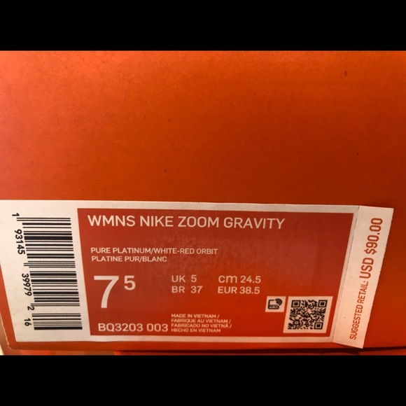 Nike Zoom Gravity Grey Red White Womens Running Sh - Picture 7 of 16